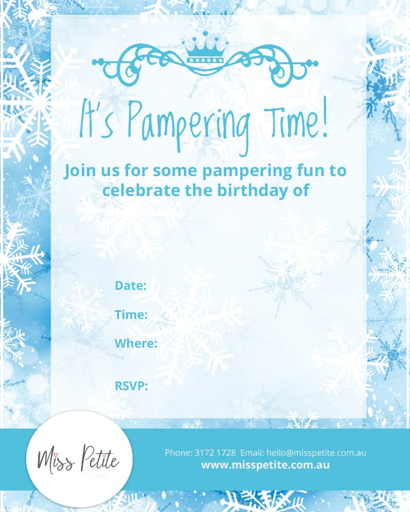 Miss Petite Frozen Invitation Template